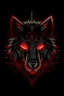 Placeholder: Create a logo featuring an electrical circuit in the shape of a wolf's head against a black background with red electric sparks. The red electric sparks should add a dynamic and energetic element to the design, symbolizing power and innovation.