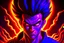 Placeholder: create a realstic image of gohan getting very mad, his hair glowing purple