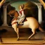 Placeholder: renaissance painting of angela merkel on a horse