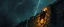 Placeholder: d&d professional thief climbing a wall during lightening