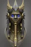 Placeholder: Aztec male African Egyptian alien, cracks in the voodoo head, wicked, eyes, crown, Elephant, 8k, finely detailed, photo realistic, tiger turquoise skull head gold dragon space alien snow skeleton gold hornytoad silver crown silver eyes