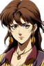 Placeholder: jojos style brown mullet bangs japanese vampire girl character