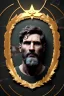 Placeholder: Ultra Realistic image, Roman sculpture, white marble material, Lionel Messi, gold Laurel leaves wreath, renaissance ornaments, one gold star in heart, sun ornament, marble and background, chisel style, waist up portrait, emperor style, epic, celestial, cinematic lighting, God light, god rays, 4k resolution, smooth details, ornate details, soft lighting, unreal engine 5, art station, substance 3d.