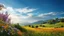 Placeholder: desktop wallpaper ,Turkey ,country side ,wild flowers,blue sky nice clouds,