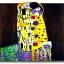 Placeholder: Gustav Klimt style Vertigo Neon Winter Memories of First Kiss