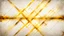 Placeholder: Hyper Realistic Yellow & Beige Intersecting Lines With Glowing Golden Embers On Off-White Grungy Background.