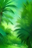 Placeholder: painting of a palm tree, tropical, green background