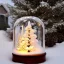 Placeholder: December outside snow wilderness cozy house inside a snowglobe