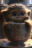 Placeholder: "the star wars wookie big cute eyes and looks so cute inside a tea cup detailed digital art by greg rutkowski, thomas kinkade and keith parkinson, artstation, cgsociety, 8 k, hd"