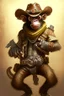 Placeholder: bounty hunter monkey cowboy with 2 pistols