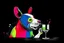 Placeholder: partyanimal fun drinking all night simple 3 colour style of piccaso