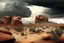 Placeholder: Cloudy day, rocks, arid land