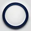 Placeholder: A round simple midnight blue frame on a white background