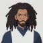 Placeholder: African male swordsman, white hair, dreadlocks, leather armor, fantasy art, portrait