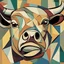 Placeholder: picasso style bull cubism