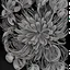 Placeholder: black paper fine line drawings of flowers, intricate, highly detailed, black paper, monochrome, black, dark, filigree