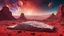 Placeholder: a giant ancient abstract marble statue lies down on the red Mars planet, background ancient ruins, strange psychedelic sky, cold colors, mystic ancient art, very detailed, cinematic, sharp focus, sci-fi style, utopistic ,astral cosmic , masterpiece