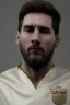 Placeholder: Realistic image, lionel Messi sculpture, white marble material with gold veins, gold laurel leaves crown, gold ornaments, Renaissance style, sun rays background, waist up portrait, epic, celestial, cinematic lighting, God lights, 4k resolution, smooth details, soft lighting, unreal engine 5, art station, substance 3d.