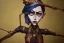 Placeholder: steampunk marionette portrait gemstone wood brass