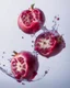 Placeholder: pomegranate are refracted under water