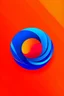 Placeholder: logo for a telecom company , gradient red and orange logo, blue backround