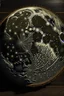 Placeholder: create a realistic photo of the moon map, made out of wood, blender render 3d style, octane render