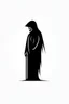 Placeholder: Extremely simple logo representing the shadow of the grim reaper. Black on white background