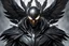 Placeholder: Symbiote Cyber Machine crow in 8k anime realistic drawing style, black wings, close picture, apocalypse, intricate details, highly detailed, high details, detailed portrait, masterpiece,ultra detailed, ultra quality