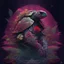 Placeholder: spatial turtle samurai iridescent, blood, futuristic, guts, wildflower, cosmic, intricate, darkred tones,sidhe, ominous, nature, plants,