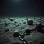 Placeholder: Photograph, odd objects scattered over an arid surface, night, nothingness, spooky, close-up, in Yves Tanguy style, nightmare, highly hypermaximalist, ZBrush, details of the terrain very accentuated, 8k, deep 3d field, sharp, eerily mysterious, artistic photo, large format film, shot on Hasselblad, 33mm photography, mysterious, dark, rotten, macabre, streams of black liquid