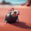 Placeholder: elongated female ninja dog rat snail witch on the red sand beach ,bokeh like f/0.8, tilt-shift lens 8k, high detail, smooth render, down-light, unreal engine