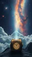 Placeholder: Back in time through a Time Machine in the parallel universe among the galaxies and the stars a big clouds of gas covering the sky from a distance