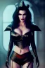 Placeholder: painting of lisa ann as evil queen in black leather pants, , leather, angry, stern look, volumetric lighting, particales,highly detailed,cinematic, deep colours,8, highly detailed, digital painting, artstation, concept art, smooth, sharp focus,