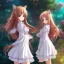 Placeholder: Anime Cat girls, cute, beautiful, twins