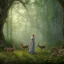 Placeholder: portrait of A young elf maiden next to a deer on a nature forest path, 8k resolution, high-quality, fine-detail, iridescent, intricate, digital art, detailed matte, volumetric lighting, beautiful, illustration, 3D octane render, margaret weiss, brian froud, howard lyon, selina french, anna dittmann, annie stokes, lisa parker, greg rutowski,