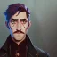 Placeholder: Portrait of a 30 year old warlock like Jake Gyllenhaal, Sherlock Holmes and Mary Poppins