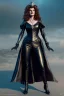 Placeholder: younger Rene Russo as evil queen in leather, cleavage, angry, stern look, unreal 5, octane render,cinema4d, dynamic lighting, dramatic lighting, 4k, redshift render, highly detailed, hyper realistic