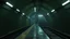 Placeholder: GAME CONCEPT ART .two poin perspective.Station platform and stairs from side .photograph inside of hole .very big ambient.gient station.Inside the old subway tracks, . Low light and closed green moss walls. Like the original design of the game space ,digital art.landscape,far camera old painting,2 Chen and George Hopper, Rembrandt lighting, a dark green color scheme, . --ar 13:16 --v 6. 0 metro game