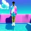 Placeholder: Vaporwave pool person