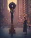 Placeholder: Statue of Queen of photography. Cute blonde woman. Photographer in golden crown. Standing on the street. Big camera in her hand. hyperdetailed, photorealistic, trending on artstation, greg rutkowski, beksinski, kodachrome, lomography, golden hour, bokeh, volumetric light