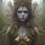 Placeholder: Rudy Lima, rusty metal, feathers, Dryad, fae, sidhe, ominous, nature, plants, wildflower, facepaint, dnd character portrait, intricate, oil on canvas, masterpiece, expert, insanely detailed, 4k resolution, retroanime style, cute big circular reflective eyes, cinematic smooth, intricate detail , soft smooth lighting, soft pastel colors, painted Renaissance style