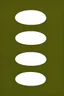 Placeholder: six white ovals in a straight line repeated eight times and centered on an 81/2" x 11" canvas with and olive green background