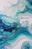 Placeholder: Alcohol ink art . Vibrant, fantasy, delicate, ethereal. Sea. Shades of blue, teal, aqua, turquoise, white. waves . colorful beach. Background ink drip.