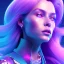 Placeholder: A portrait of a crystalised blue pink queen, atmospheric, realistic, unreal engine, lighting, octane render.