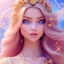 Placeholder: Beautyful smiling young woman, long hair amazing blue eyes, flowers, happy cosmic, bright colors, blue, pink, gold, jewels, realistic, photo real, clear sunny background, highly detailed, high contrast, 8k high definition, unreal engine 5, extremely sharp detail, light effect, sunny light background