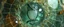 Placeholder: close up of owl abraxas carved on the gemstones in the fish eye web, interdimensional portal