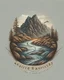 Placeholder: River and mountains logo design