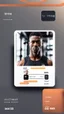 Placeholder: gym profile card and picture of person