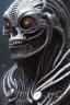 Placeholder: evil berserker, alien, tron, bitcoin eyes 8k, finely detailed, photo realistic, gothic, hr giger