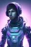 Placeholder: messi cute cyberpunk, purple tones, high lighting